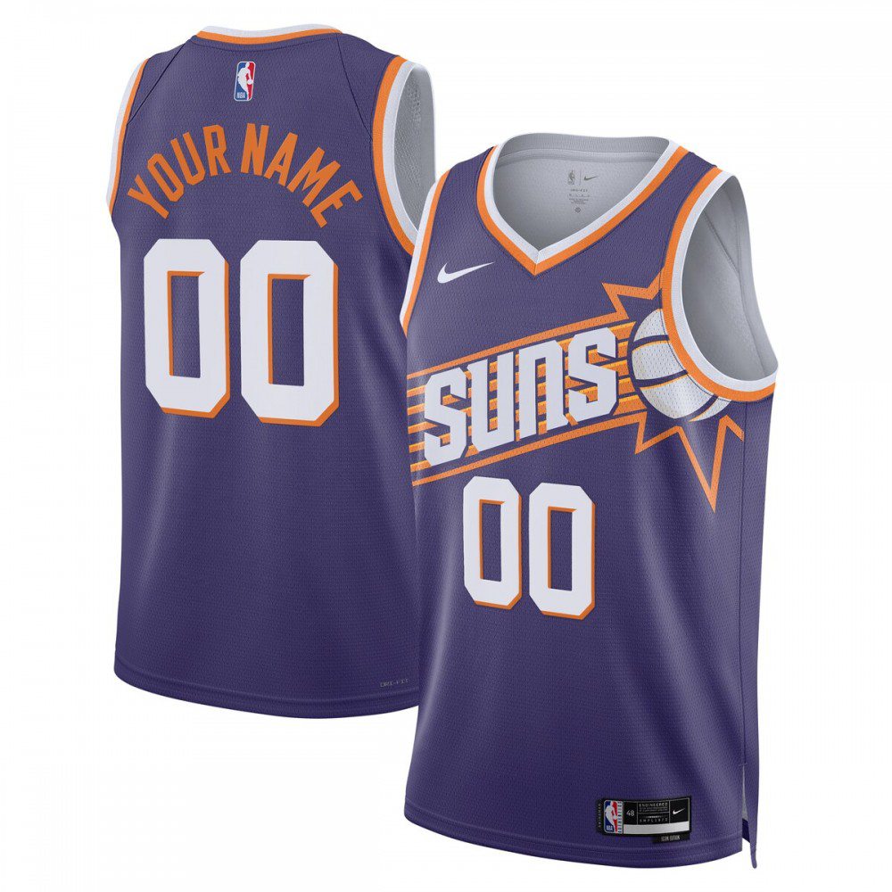Phoenix Suns Unisex Swingman Custom Jersey - Purple - Icon Edition-Pro Kit Vault | Brand New 26/27 Sports Jerseys